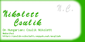 nikolett csulik business card